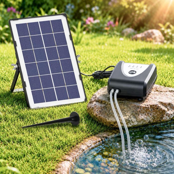 Aerator solar pentru iaz 3,5W cu baterie reîncărcabilă 4000mAh pompă de aer pentru iaz exterior