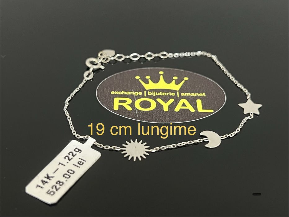 Bijuteria Royal CB : Bratara aur alb 14k 585  1,22 grame