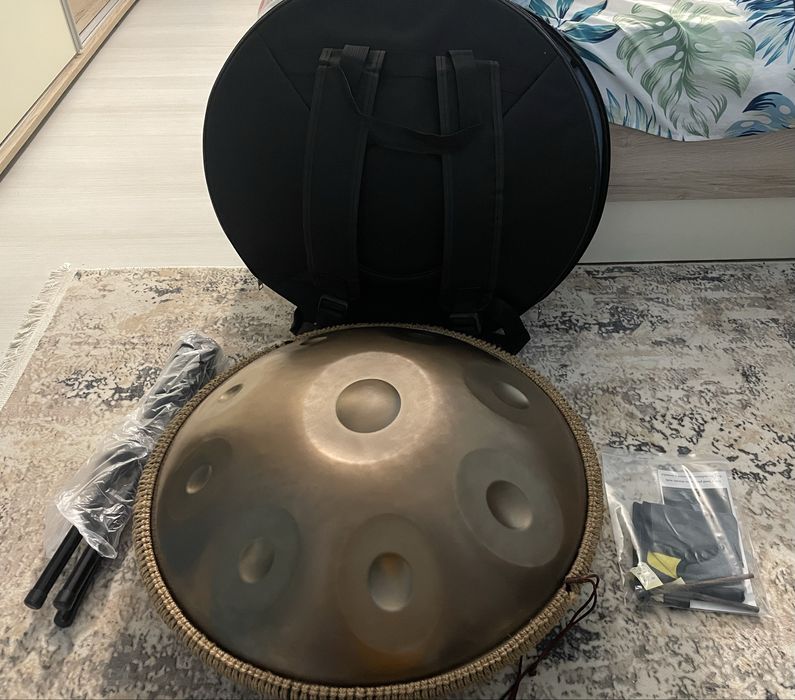 Handpan Стоманен барабан златист