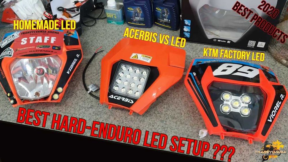 Masca Enduro FAR LED /Halogen PT Orice Model Moto KTM HUSQVARNA ETC