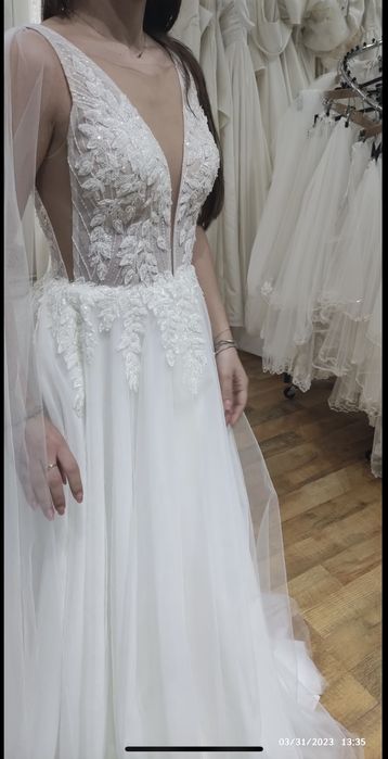 Rochie de mireasa tip A , model deosebit, S