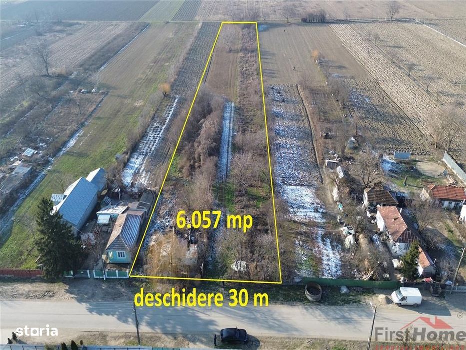 Teren 6.057 mp in Radulesti cu deschidere 30 metri la asfalt