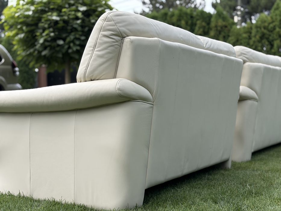 Set canapele din piele naturala (una extensibila)