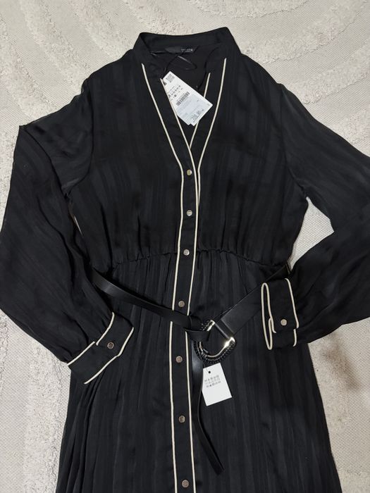 Rochie plisata cu curea, marimea M