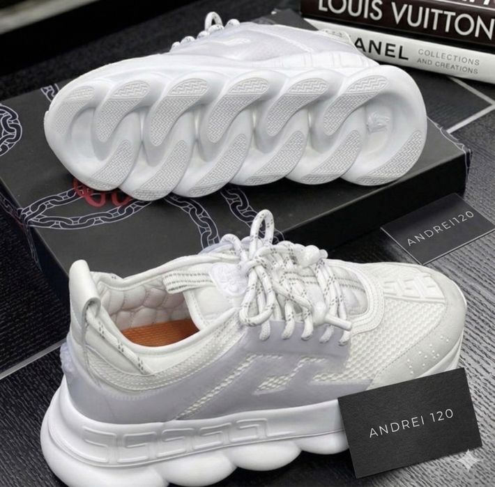 #NOU# Versace Chain Reaction White - Livrare cu Verificare Colet