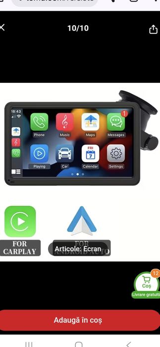 Navigatie auto 7 inch nouă cu suport si incarcator * Preț redus 50%