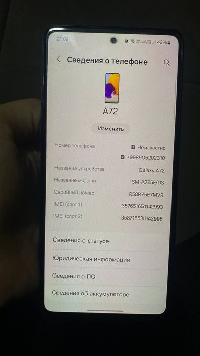 Samsung galaxy A72