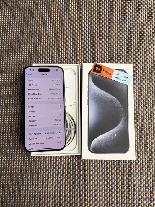 iPhone 15 Pro*ЛИЗИНГ 19€/м Blue tiranium  айфон 15 про 128
