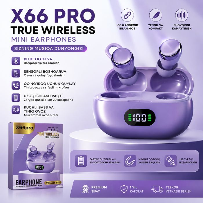 X66 pro quloqchinlar
