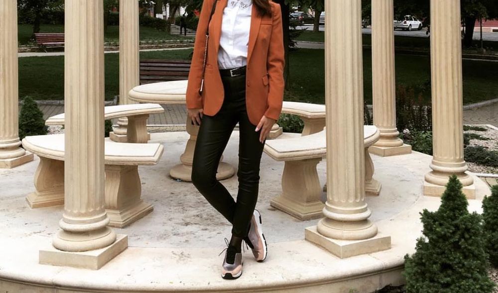 Sacou elegant maro