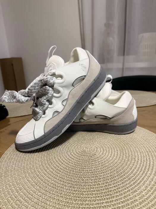 Vand pantofi Lanvin Curb White noi