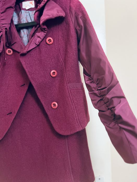 Вълнен лилав костюм Роси