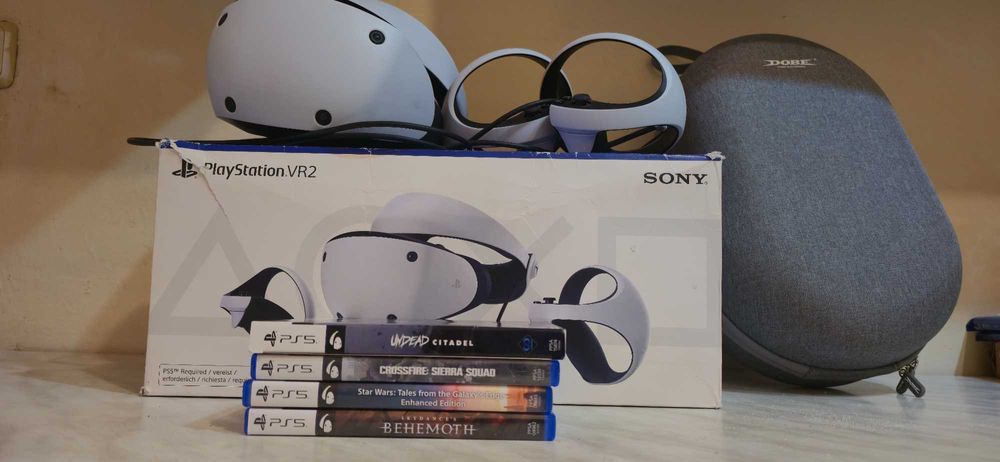 Playstation VR 2 + Husa pentru calatorii + 4 jocuri