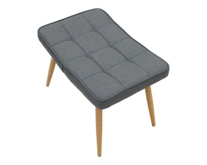 Кресло с табуретка Maddison, цвят антрацит