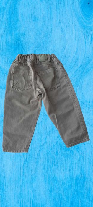 Blugi drepti kaki cu talie elastica ZARA 98