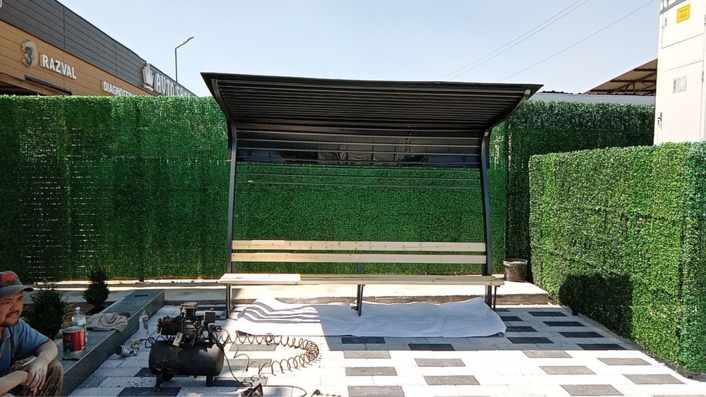 Besedka naves zabor perila reshotka беседка навес огрождения