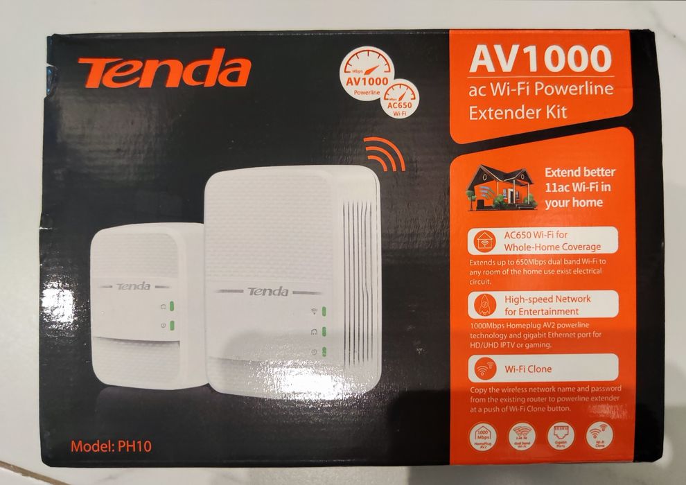 Powerline адаптер Tenda PH10 AV1000