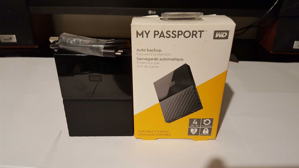 Hard Disk Western Digital 4TB Extern WD HDD 2.5 Inch USB 3.0 My Passport