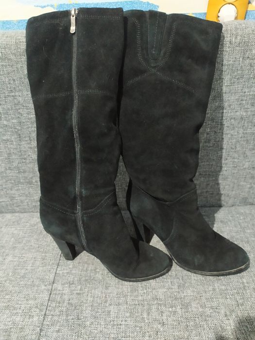 Сапоги женские замша