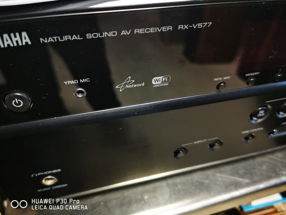 Amplificator, receiver Yamaha RX V577, cu telecomanda  și microfon