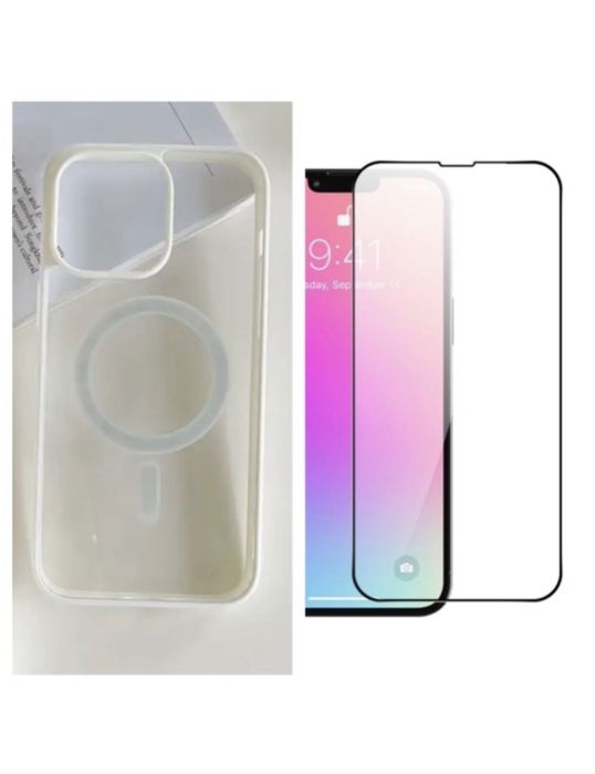 Iphone 14/15/16/16E/PRO/MAX/PLUS Husa Line Case Magnet + Folie Sticla