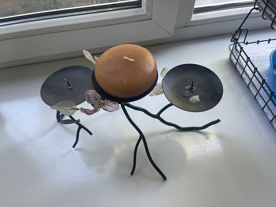 Подсвечник кованый антикварный