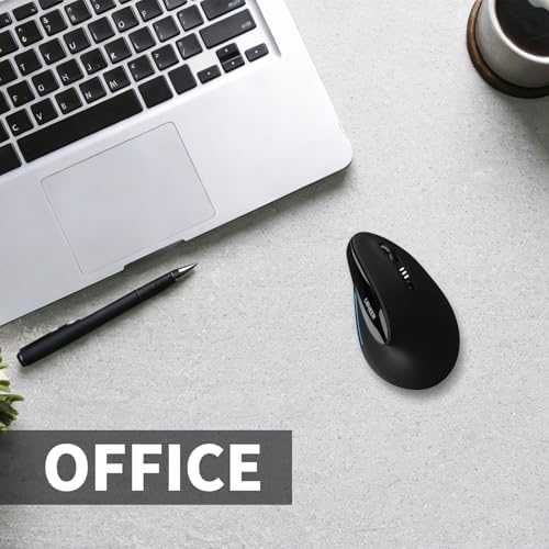 Нова Вертикална Bluetooth мишка Uineer 800-2400 DPI Type-C, лека, тиха