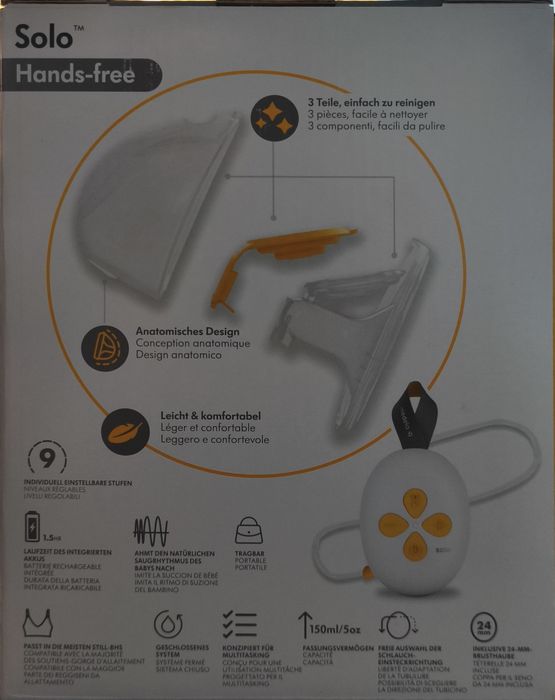 Eлектрическа помпа за кърма Medela Solo Hands-Free Двуфазна