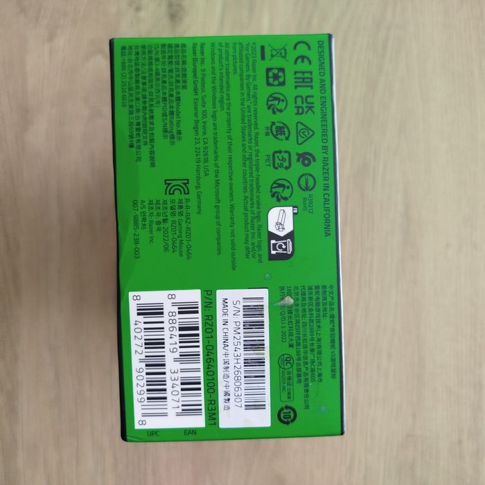 Razer DeathAdder V3 геймърска мишка 30K DPI 8000Hz, нова