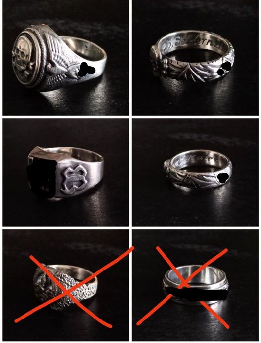 Inel SS totenkopf antipartizani ww2 argint