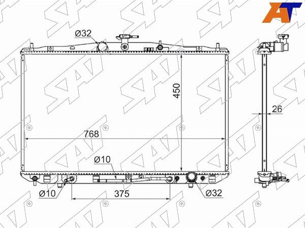 Радиатор Lexus Rx 270