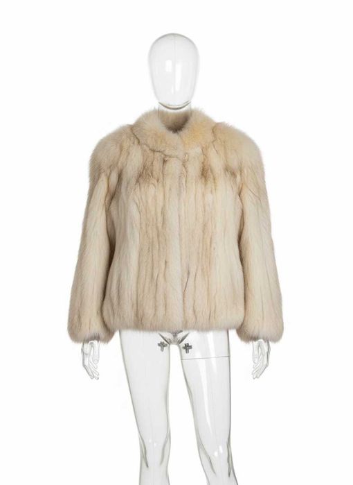 Haina din blana naturala de vulpe alba | marimea XS