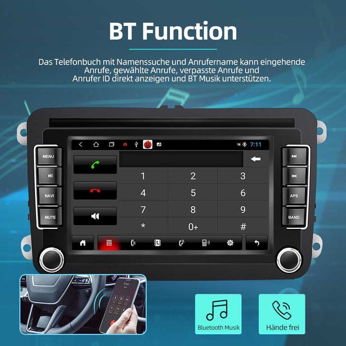 Промоция Мултимедия за VW PASSAT GOLF TOURAN CADDY JETTA, 7 инча,Wi-Fi