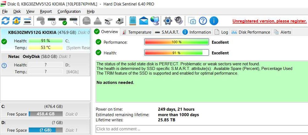SSD 512Gb Kioxia (Toshiba)