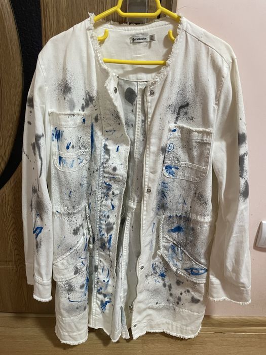 Jachetă denim pictată manual – UNICAT