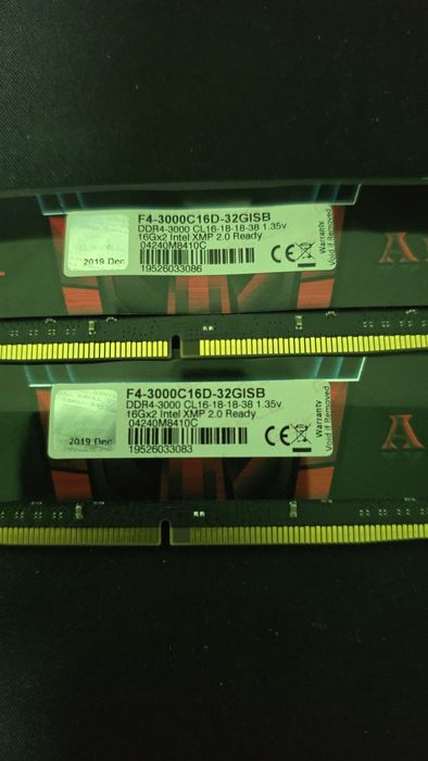 Memorie ram 16gb, 32gb, 64gb DDR4 3000mhz G Skill