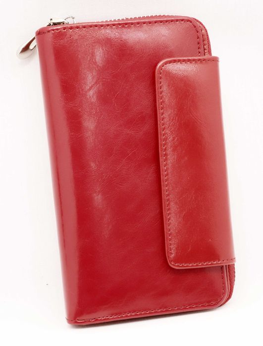 Страхотни червени дамски портмонета, естествена кожа.