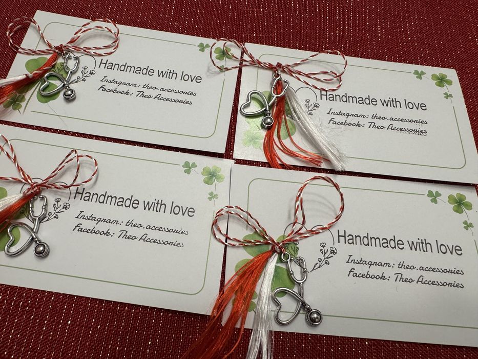 Martisor ingeras,inima, stetoscop