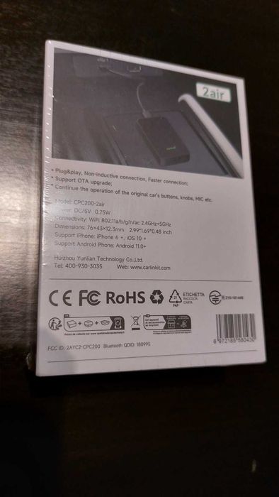 CarlinKit 5.0 2AIR съвместим с Apple Carplay и Android Auto