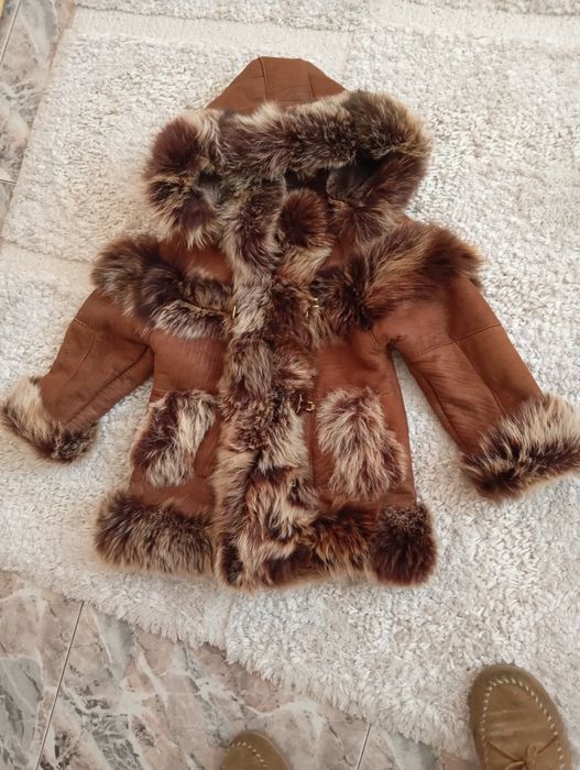 Дамско и детско палто от естествена кожа