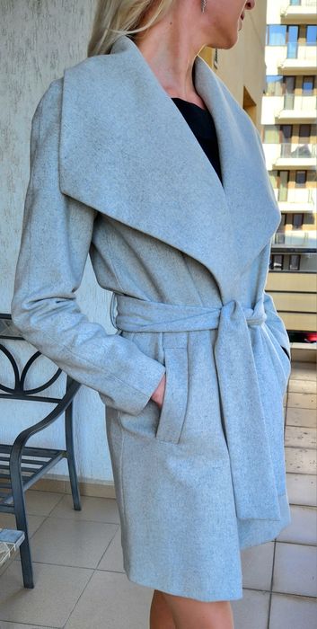 Pardesiu / Palton elegant MANGO, primavara-toamna S/M lana+poliester