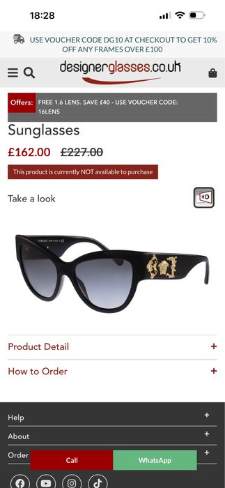 VERSACE BLACK MOD 4322 5064/8H CAT EYE слънчеви очила, оригинални!