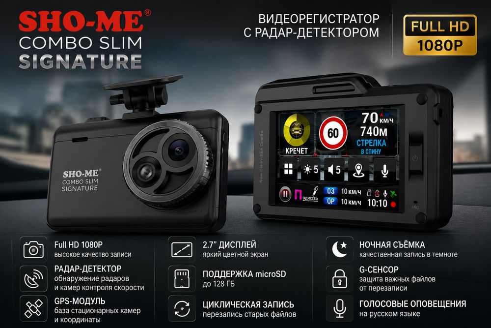 Антирадар | Antiradar SHO-ME COMBO SPIM signature