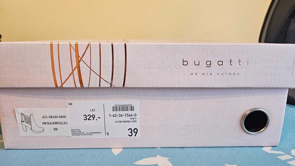 Botine elegante Bugatti