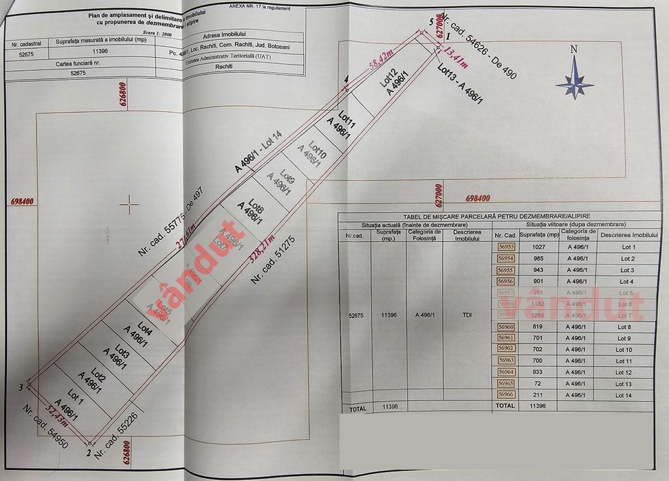 Proprietar- Vand loturi teren intravilan-Ideal pentru casa-Rachiti