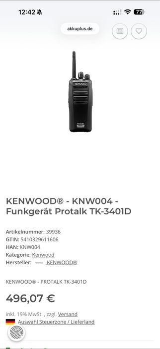 Statii Kenwood TK 3401D ProTalk digital profesionale 5 bucati NOI