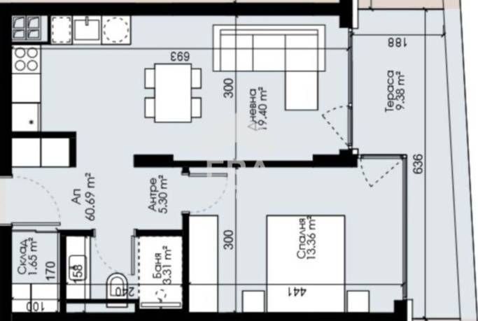 Продава се Двустаен апартамент в Варна, Трошево - 69 кв.м за 954 €/кв.м - Снимка #2