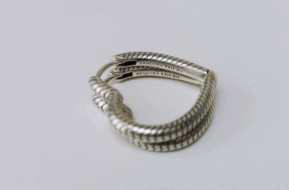 Cercei tortite in forma de inima din argint de 925, Pandora Moments Heart, Pandora, ALE , 292236C00