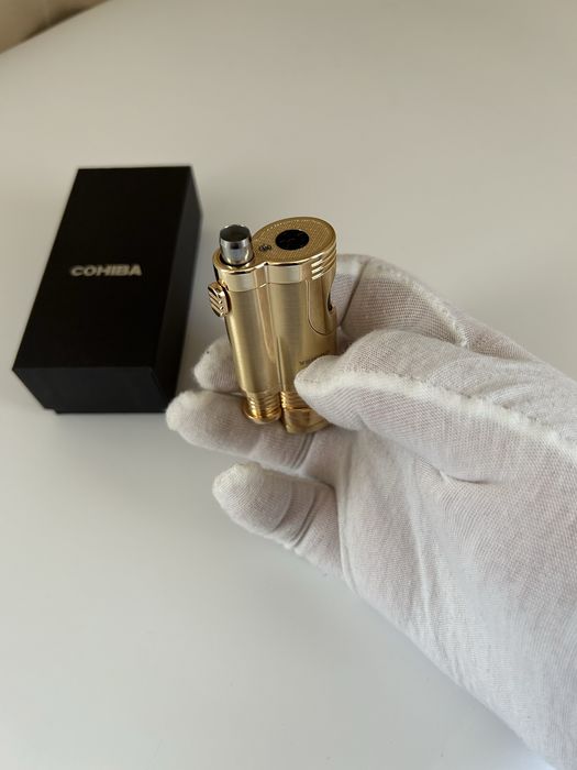 Cohiba запалка за пури с двоен пламък и пънч