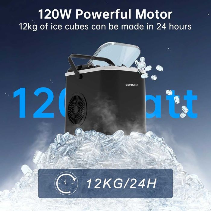 CORMIX машина за лед 120W 12кг/24ч самопочистваща се сензор